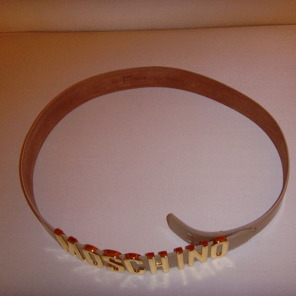 MOSCHINO 100% Leather Belt